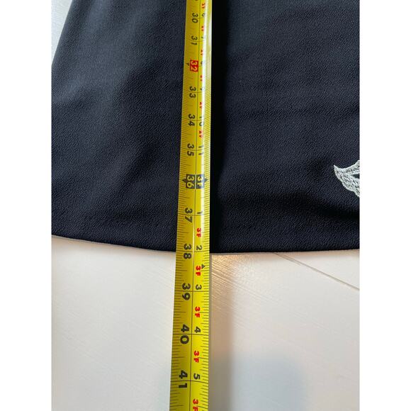 Jax Dress A-Line Black Embroidered Sz 8 Short Sleeve Lined Stretch Floral Demure - Picture 10 of 10